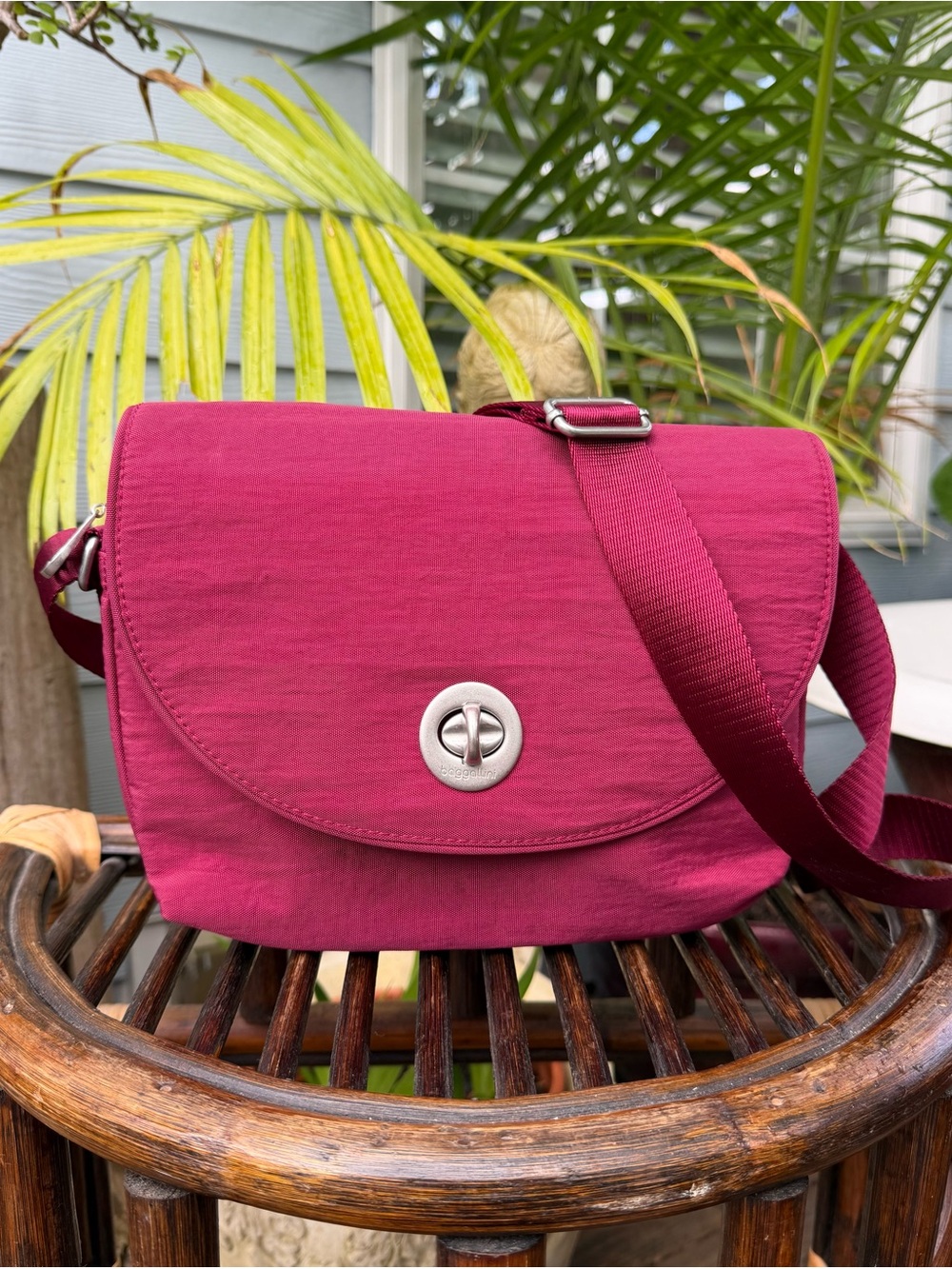 True Classic Calais Beet Red Crossbody Bag!